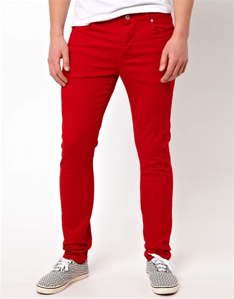 red jeans for sale.